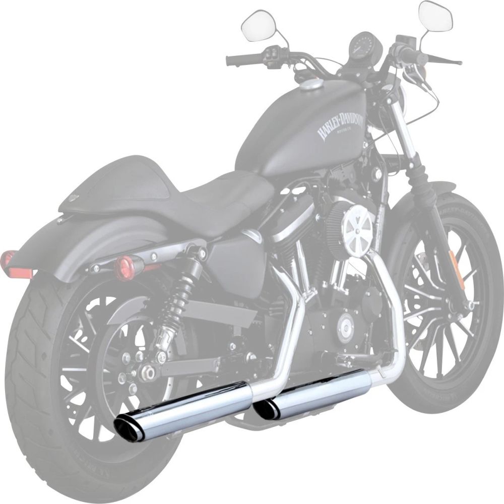 Vance & Hines Twin Slash 3in 2-2 Slip-On Exhaust Chrome 16361