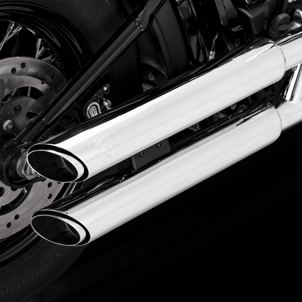 Vance & Hines Twin Slash 3in 2-2 Slip-On Exhaust Chrome 16376