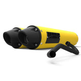 HMF Muffler Can-Am Maverick/MAX 13-18 Can-Am Yellow Performance Dual 3/4 Exhaust Blackout Euro End Cap