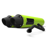 HMF Muffler Can-Am Maverick/MAX 13-18 Venom Green Performance Dual 3/4 Exhaust Blackout Euro End Cap