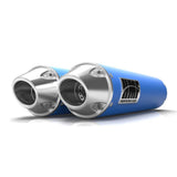 Silenciador HMF Can-Am Maverick/MAX 13-18 Octane Blue Performance, escape deslizante doble, tapa de extremo europea