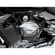 Harley-Davidson FXSTD Softail Deuce 2000-2007Flame Horn Cover Chrome by Kuryakyn