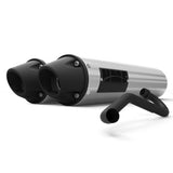 HMF Muffler Can-Am Commander 800-1000 14-20 Brushed Performance Dual 3/4 Exhaust Blackout Euro End Cap
