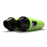 HMF Muffler Can-Am Maverick Turbo 15-17 Venom Green Performance Dual Slip On Exhaust Black Euro End Cap