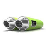 HMF Muffler Can-Am Maverick Turbo 15-17 Venom Green Performance Dual Slip On Exhaust Euro End Cap