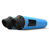 HMF Muffler Can-Am Maverick Turbo 15-17 Octane Blue Performance Dual Slip On Exhaust Blackout Euro End Cap