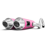HMF Muffler Can-Am Maverick Turbo 15-17 Pink Performance Dual Full System Exhaust Euro End Cap