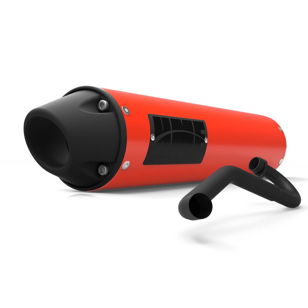 HMF Muffler Can-Am Maverick Turbo 15-17 Can-Am Red Performance Big Core Full System Exhaust Blackout Euro End Cap