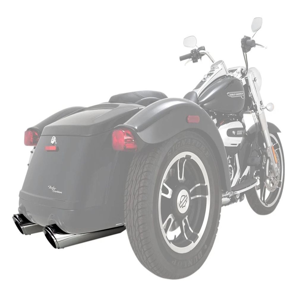 Vance & Hines Twin Slash 4in Round 2-2 Slip-On Exhaust Chrome 16796