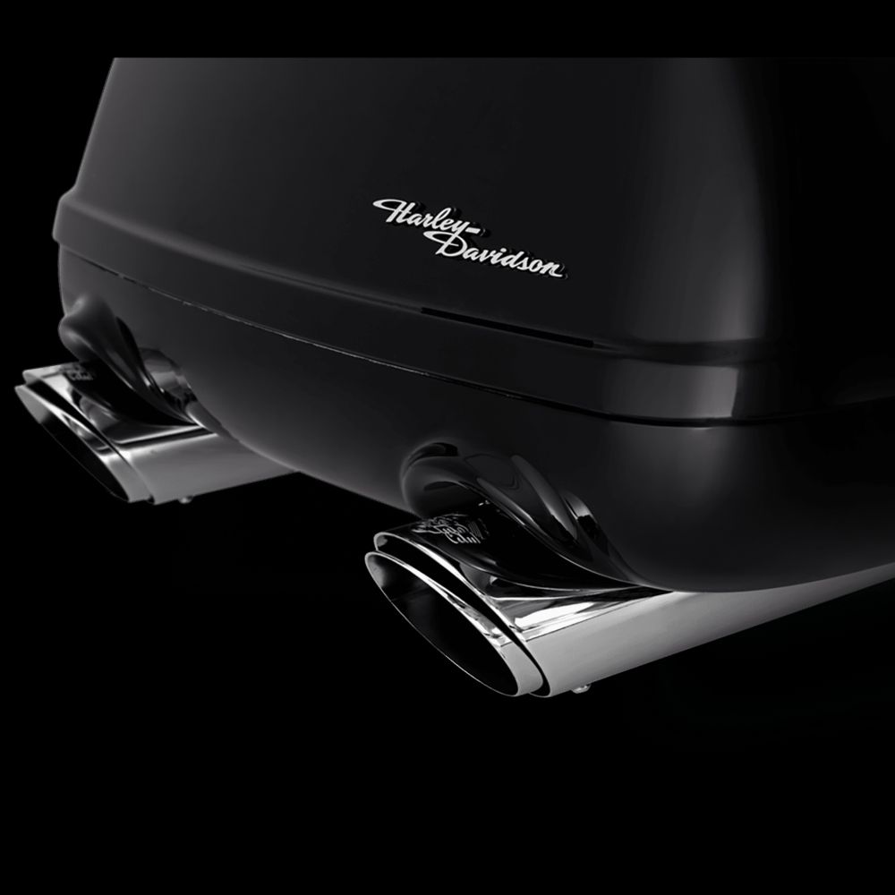 Vance & Hines Twin Slash 4in Round 2-2 Slip-On Exhaust Chrome For 2015-2016 Harley-Davidson Freewheeler FLRT