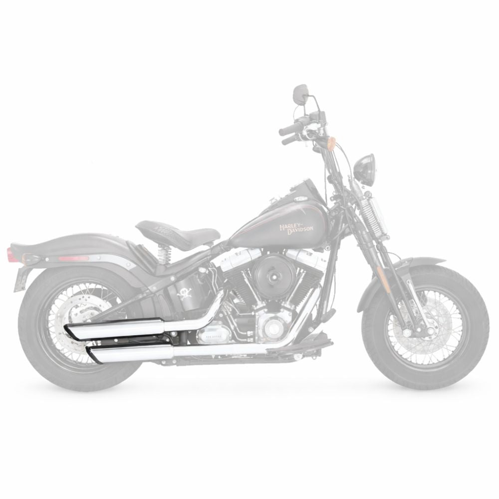 Vance & Hines Twin Slash 3in 2-2 Slip-On Exhaust Chrome 16842