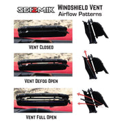 Seizmik Versa-Vent Polycarbonate Windshield For Polaris Full Size Pro-Fit Ranger