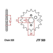 Steel Front Sprocket 17T for Street YAMAHA XV250C V-Star 250 2008-2016