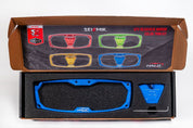 Seizmik Halo-RA Series Cast Aluminum Trim Kit Rearview - Blue 56-18102