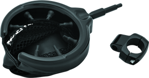Kuryakyn Gloss Black Drink Holder with Mesh Basket 1in Clamp 1729