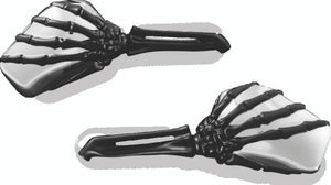 Kuryakyn Black Skeleton Hand Mirrors Black 1758