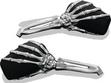 Kuryakyn Chrome/Black Skeleton Hand Mirrors 1759