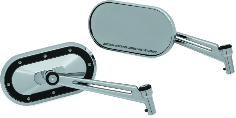 Kuryakyn Chrome/Black Heavy Industry Mirrors 1765