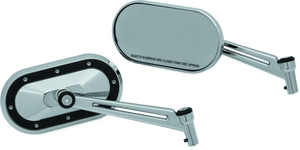 Kuryakyn Chrome/Black Heavy Industry Mirrors 1765