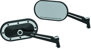 Kuryakyn Black & Chrome Heavy Industry Mirrors Satin 1766