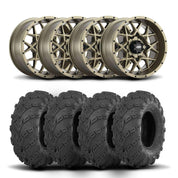 ITP Hurricane 14" Bronze Wheels And Mud Lite Tires [28x10-14]