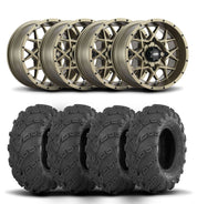 ITP Hurricane 14" Bronze Wheels And Mud Lite Tires [28x10-14]