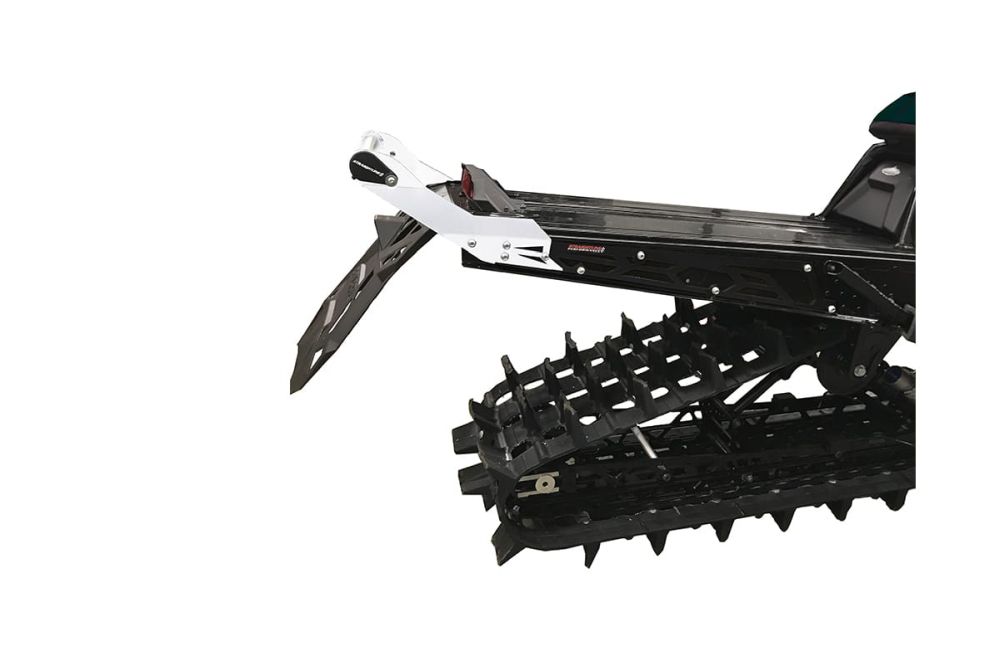 Parachoques trasero Straightline Hide 'N' Go de 155" de ancho - Parachoques trasero blanco y negro