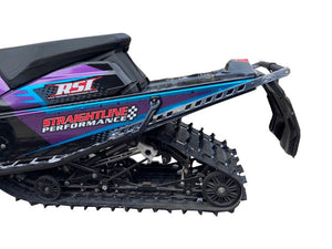 Straightline Carbon Fiber Rear Bumper for 129-137" Tunnel. Machined Aluminum Rails