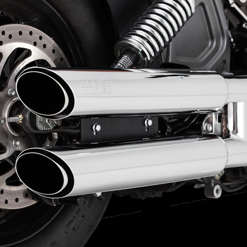Vance & Hines Twin Slash 3in 2-2 Slip-On Exhaust Chrome 18323