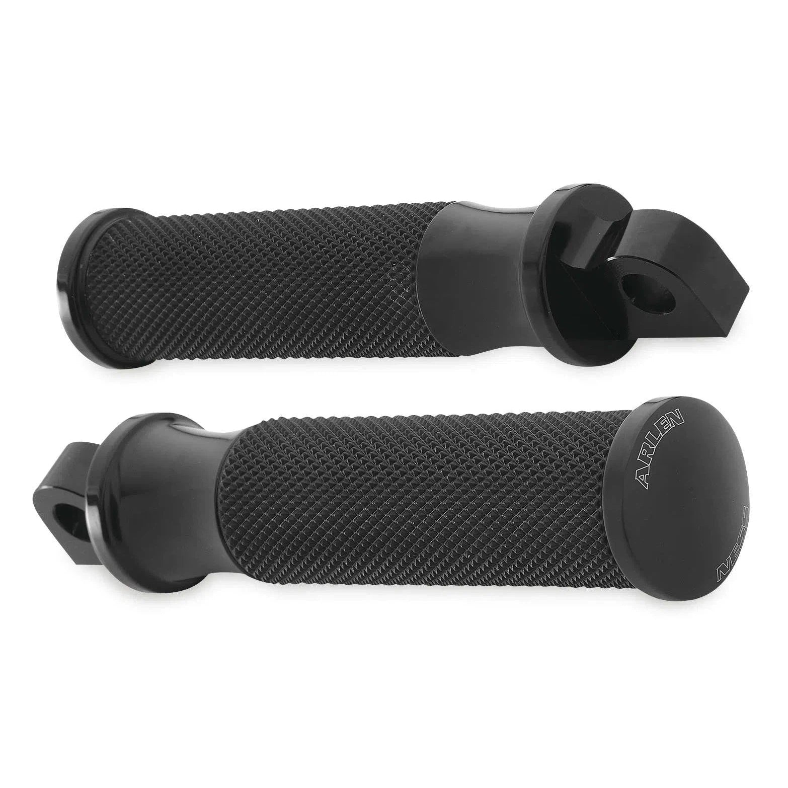 Arlen Ness Smooth Black Fusion Male Mount Foot Pegs for Harley or Metric New