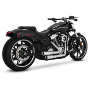 Vance & Hines 16880 Chrome Mini-Grenades 2-Into-2 Exhaust Harley Softail 18 and Up