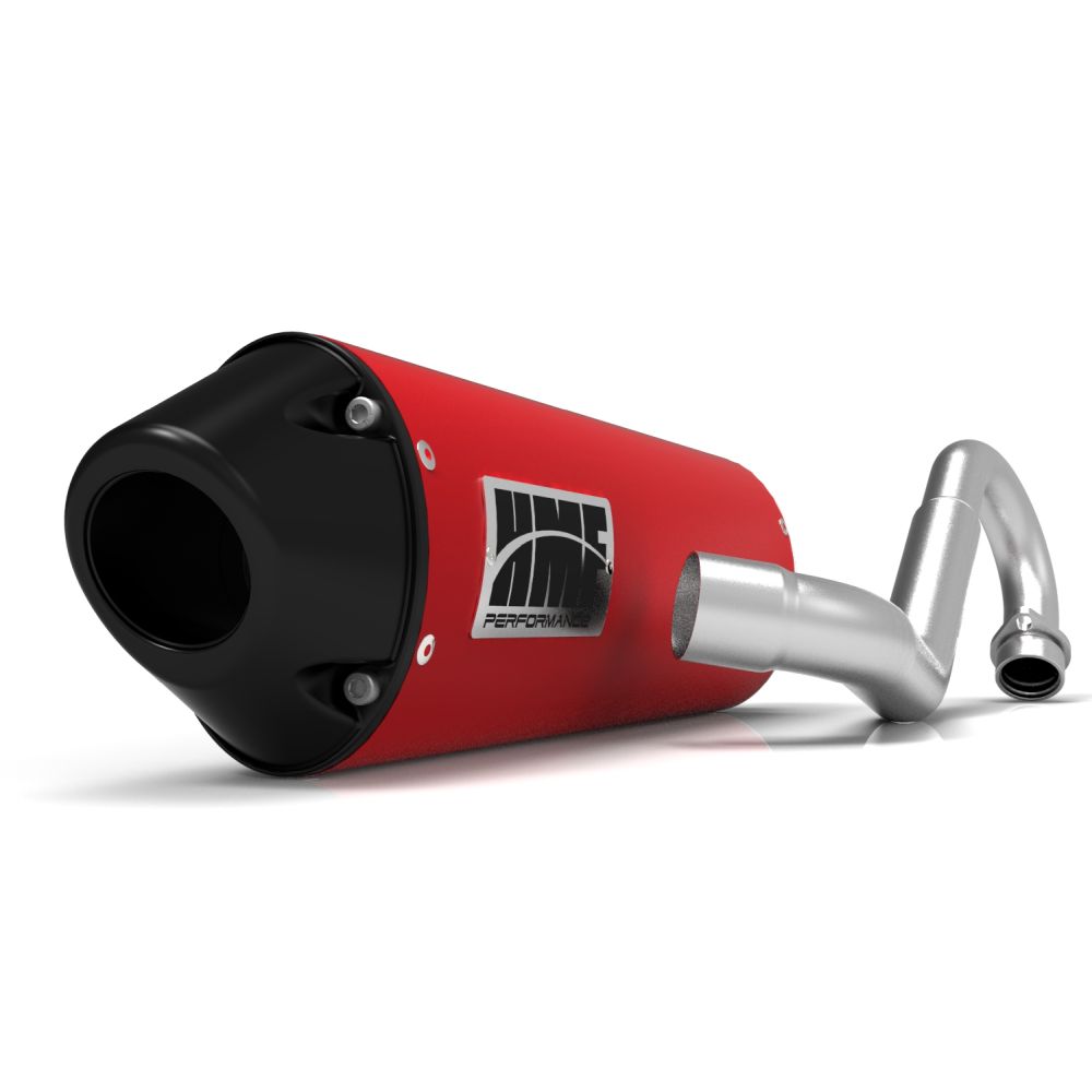HMF Muffler Honda TRX 450R 04-05 Red Performance Full System Exhaust Black Euro End Cap Side Mount