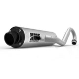Silenciador HMF Honda TRX 450R 04-05, sistema de escape completo MX de alto rendimiento cepillado, tapa de extremo abatible negra