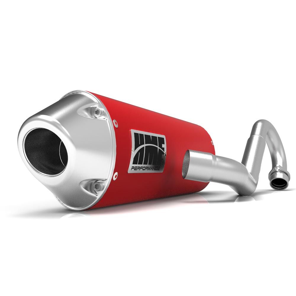 HMF Muffler Honda TRX 450R 06-14 Red Performance MX Full System Exhaust Euro End Cap Side Mount