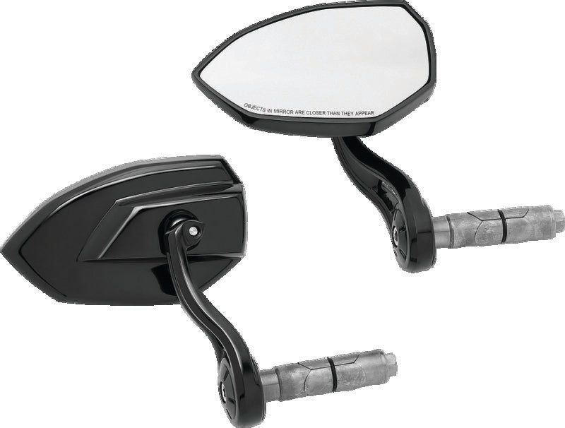 Kuryakyn Gloss Black Phantom Bar End Mirror 1959