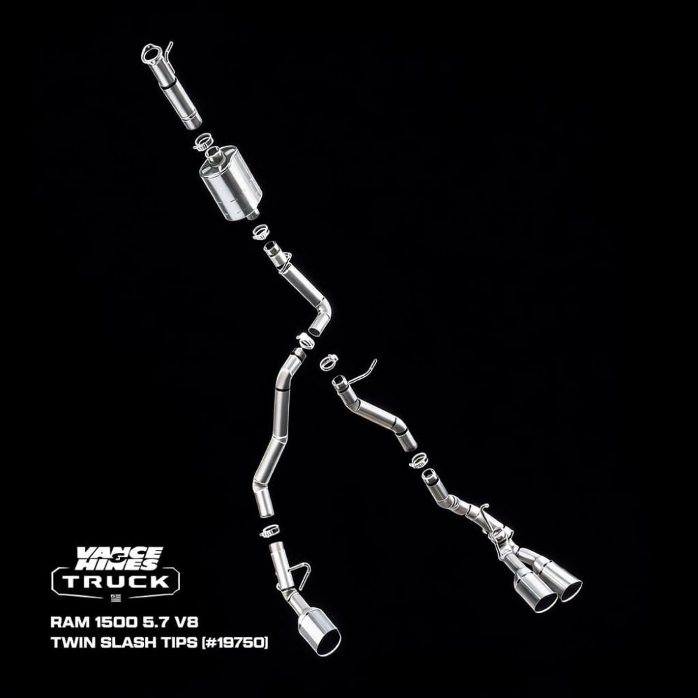 Vance & Hines HoleShot Twin Slash 2-2 Cat-Back Exhaust Stainless Steel 19650