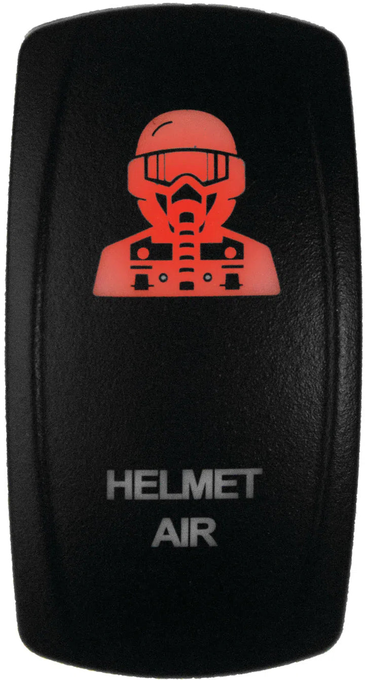 DragonFire Racing Laser-Etched Dual LED Switch - Helmet Air - Red - 04-0092