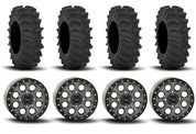 System 3 SB-7 Beadlock Titanium 18" Wheels And XM310 Extreme Mud Tires [35x9.5-18]