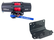 Viper V2 ATV Winch Kit 6000 lb Standard Spool With 40 Feet Black Synthetic Rope With Mount For Yamaha Grizzly 660/700/Grizzly 700 2016-2018