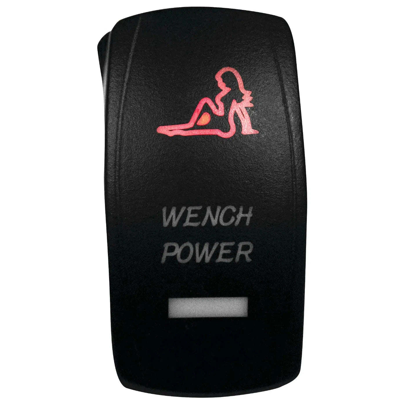 DragonFire Racing Laser-Etched Dual LED Switch - Wench Power - Red - 04-0079