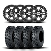 ITP SS212 14" Matte Black Wheels And Versa Cross XTR Tires [28x10-14]