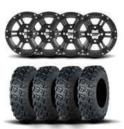 ITP SS212 14" Matte Black Wheels And Versa Cross XTR Tires [28x10-14]