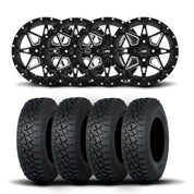 ITP Tornado 15" Matte Black Wheels And Tenacity XNR Tires [35x9.5R-15]