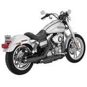 Vance And Hines Twin Slash Muffler 3in Slip On Exhaust Black With Fuelpak FP4