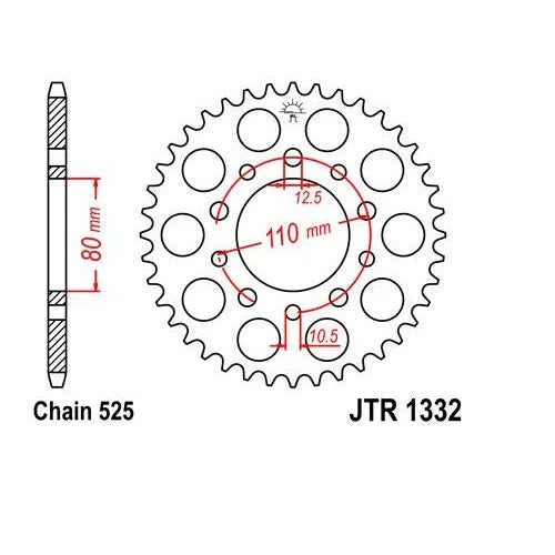 Steel Rear Sprocket 41T for Street HONDA Shadow, VT600CD (VLX) 1993-2007