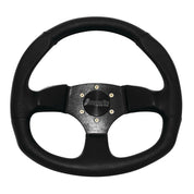 DragonFire Racing Steering Wheel - D-Shaped - Vinyl - Black - 04-0004