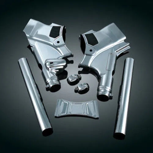 Kuryakyn Deluxe Chrome Neck Frame Covers Accent Trim Harley Touring 2009-2013