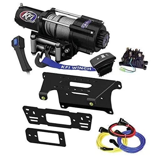 4500 lb KFI Winch Wide Combo Polaris Ranger 2013-2018 XP900 XP 900, 570, 1000