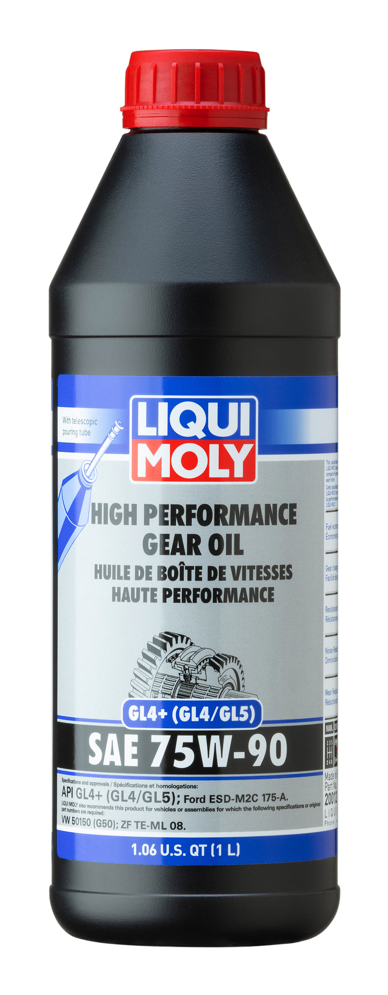 Liqui Moly 1L High Performance (GL4+) SAE 75W90 Gear Oil 20012