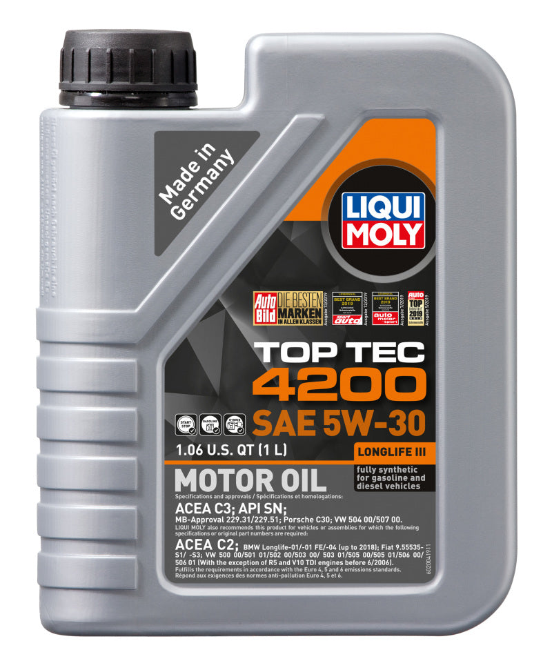 Liqui Moly 1L Top Tec 4200 New Generation SAE 5W30 Motor Oil 2004